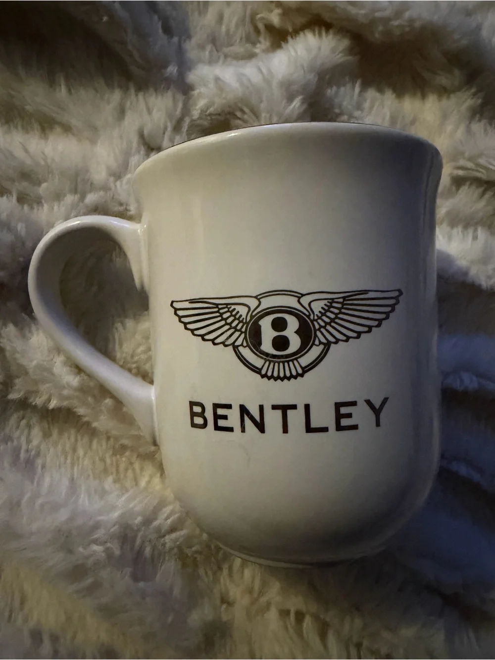 Bentley White Ceramic Logo Mug